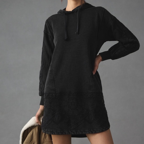Anthropologie Dresses & Skirts - Black Hoodie Dress